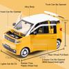 1:24 Car Toy WuLing HongGuang Mini EV Models Alloy Diecast Sound Light Pull Back Door Opened Rubber Tires Ornament Vehicle Gifts