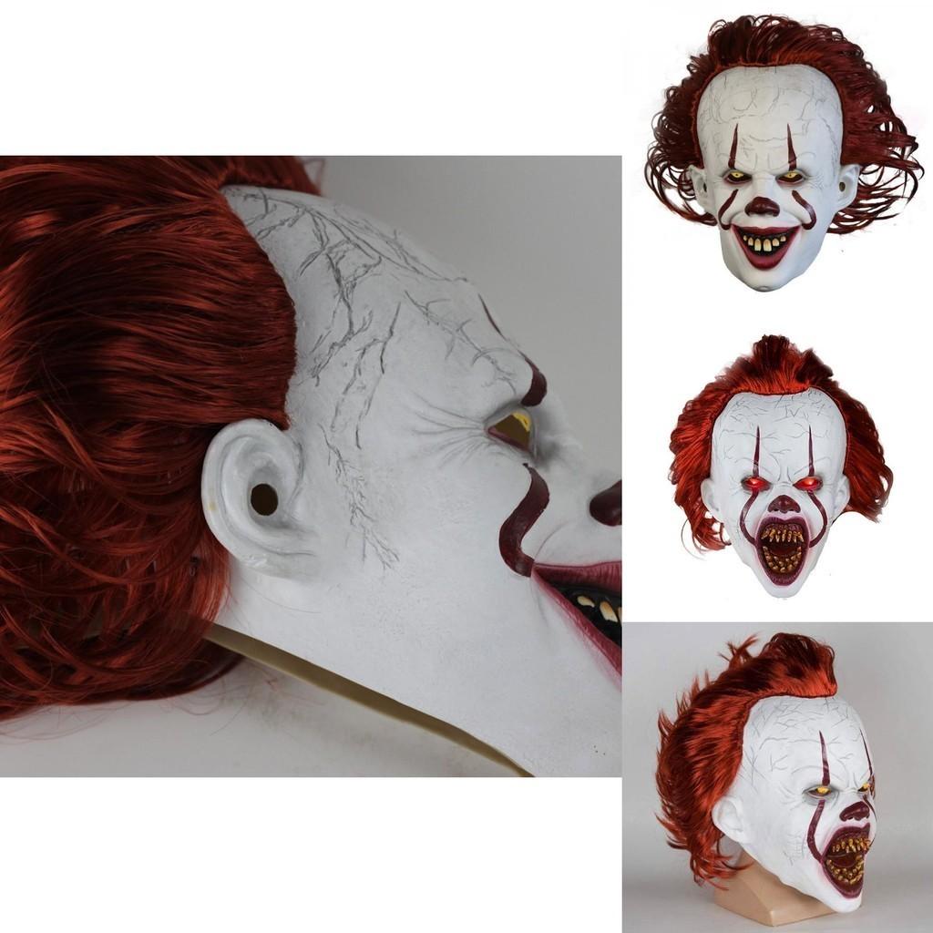 Straszna maska To Stephena Kinga na Halloween dla mężczyzn, kostium Jokera, cosplay