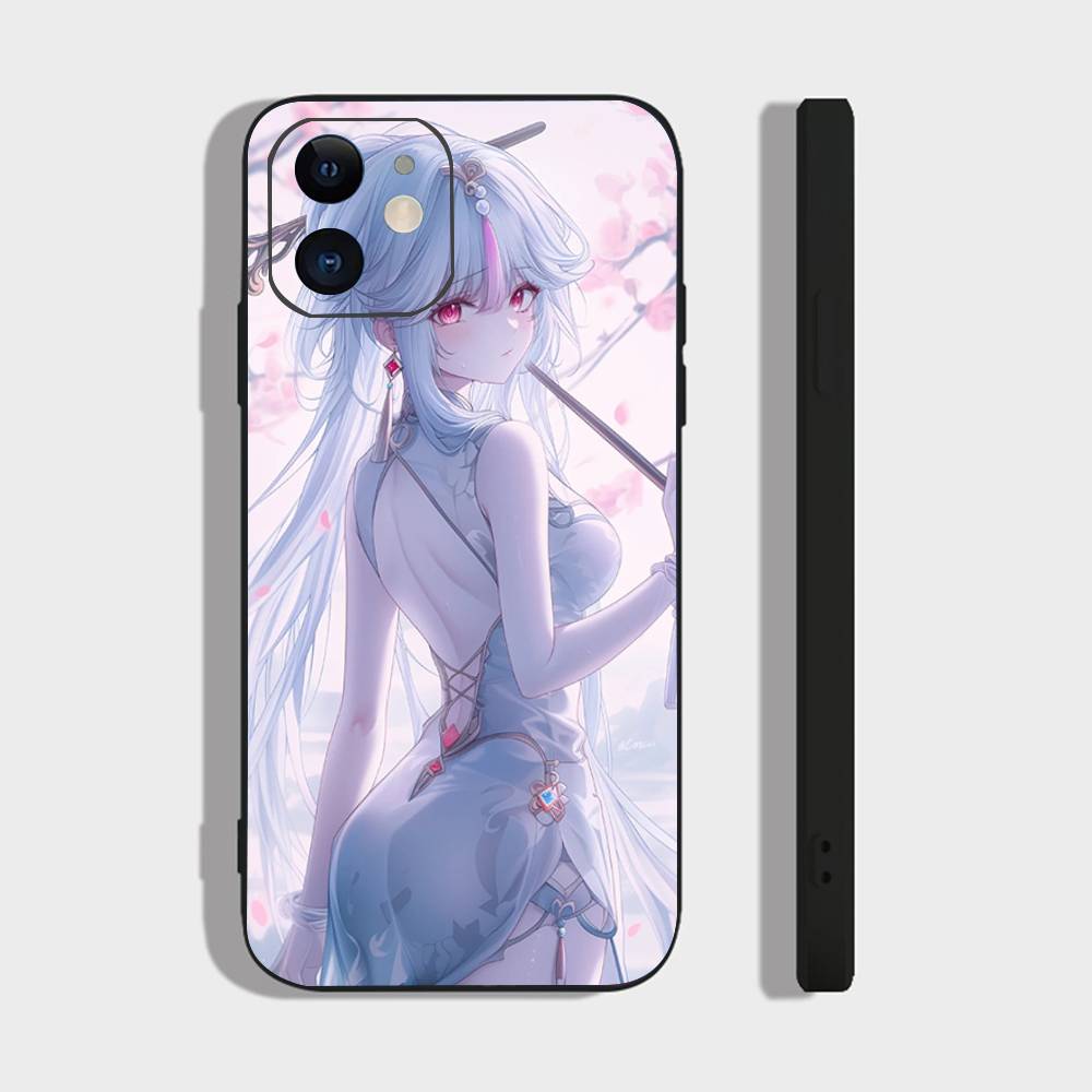 Genshin Impact Ningguang Phone Case For IPhone 17 Air 16 15 14 13 Pro Max 11 12 Black Silicone Cover