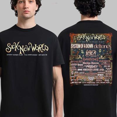 Sick New World Festival 2026 Lineup In Las Vegas NV On October 24 2026 T-Shirt