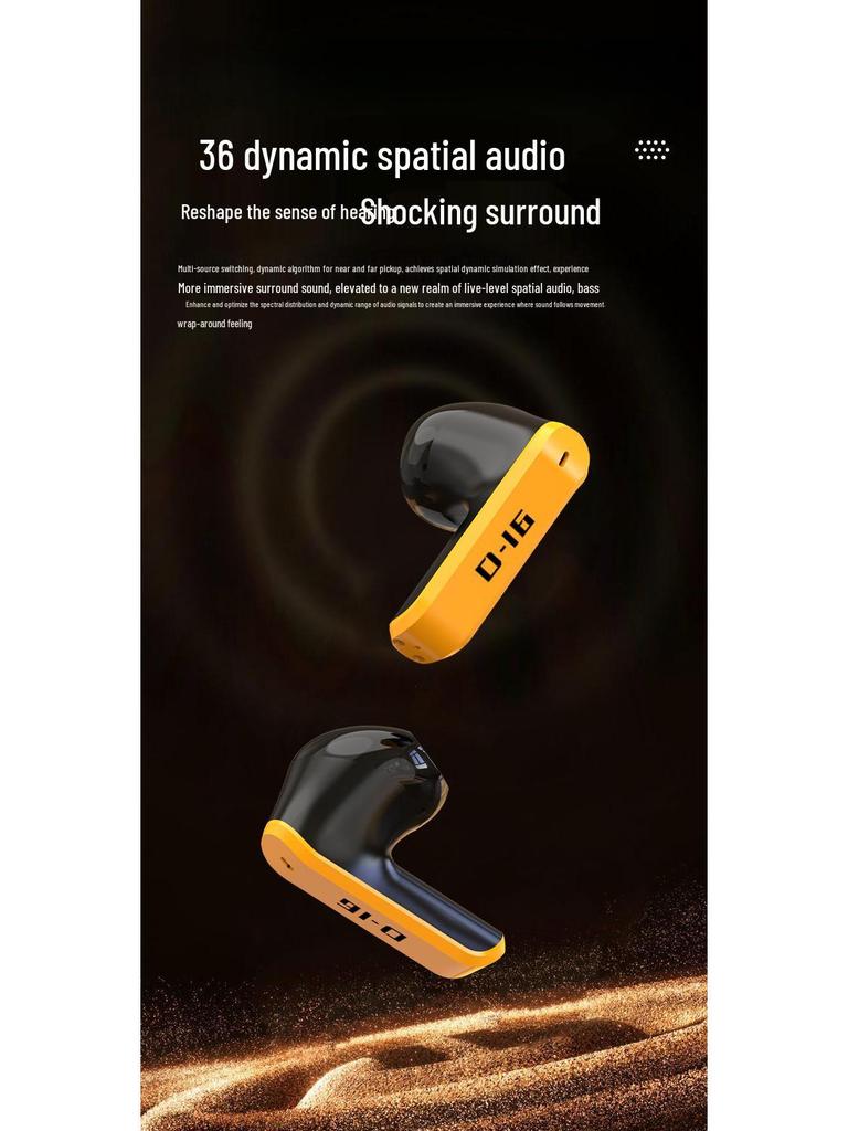 GQ-16 Bluetooth Headset: Cool Mecha Style, Semi-In-Ear, High-Quality Noise Reduction