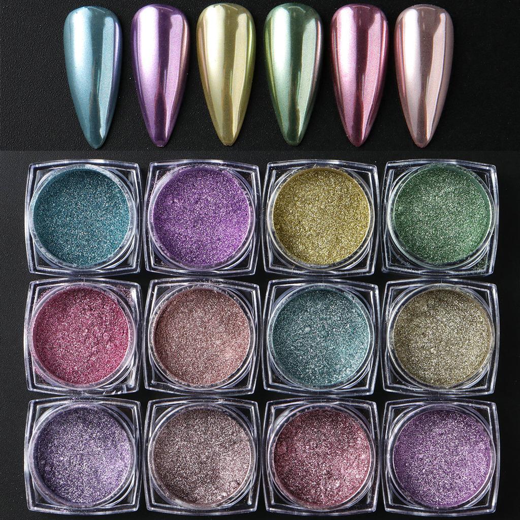 New 8 Colors Bottled Magic Mirror Nail Glitter Set Bottled Mirror Nail Polish Nail