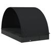 VidaXL 2-seater Sunbed with Round Black Roof 211x112x140 Cm, Lounge Chair, Outdoor Lounge Chair, Daybed, Bed of 319656