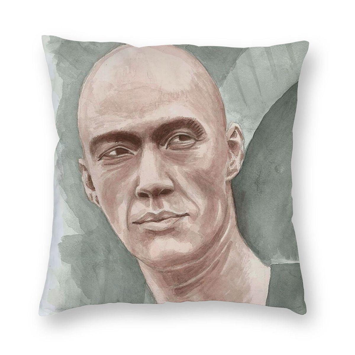 David Carradine Kwai Chang Caine Square Pillowcase Polyester Linen Velvet Creative Zip Decorative Pillow Case Bed Cushion Cover Peach skin 18*18(CM)-1Pcs