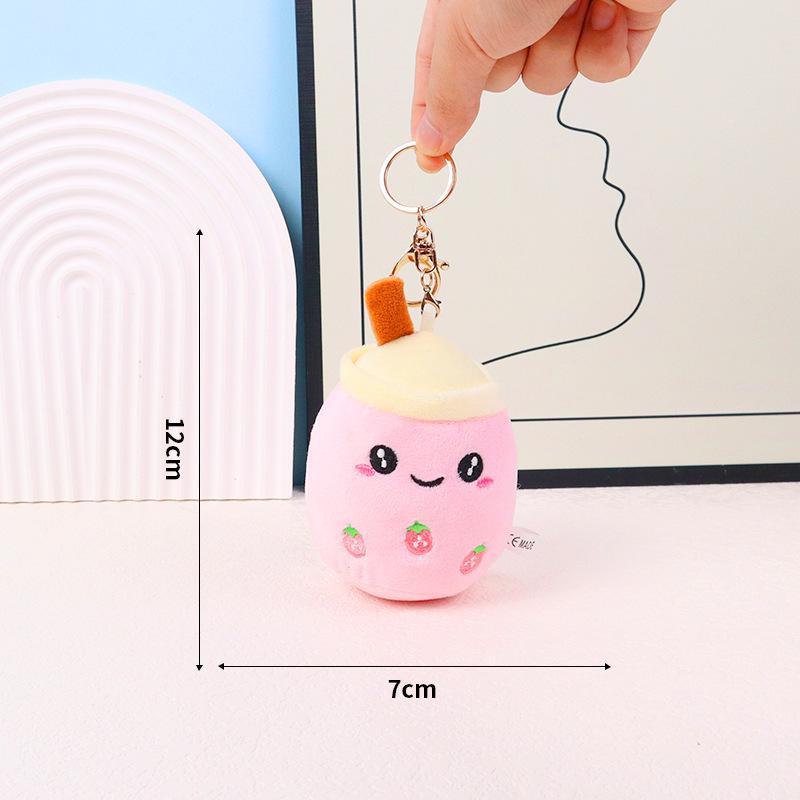 Fruit Bubble Tea Plush Keychain - Cute Gift Doll for Claw Machines & Weddings