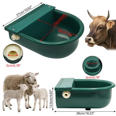 1pc Automatic Livestock Cattle Goat Sheep Water Drinker Bowl With Drain Hole Float Valve Water Trough Bowl Livestock Suppliers