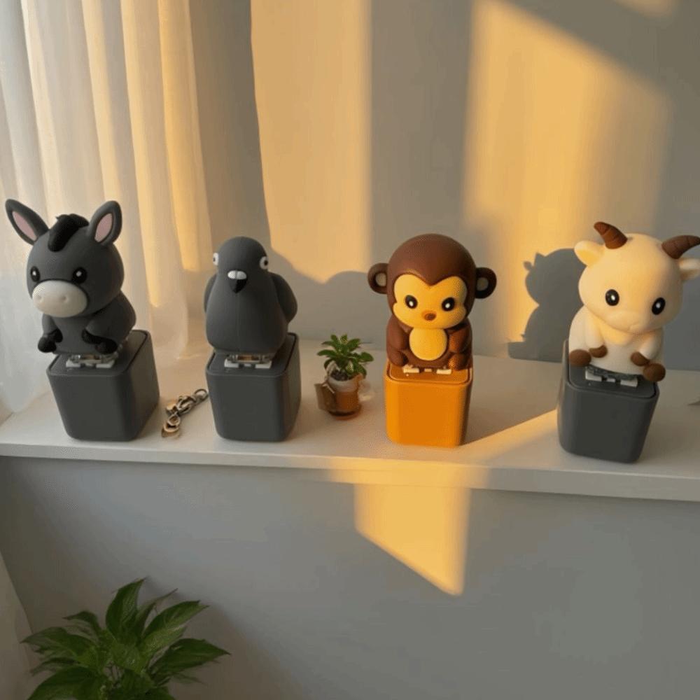 Colorful Lights Pigeon Voice Key Ring Flash Effects Lamb Sounds Pendant  Kids Toy