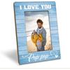 Pop Pop Gifts, I Love You PopPop Photos Frames, Holds 4 X 6 Inch Photo, Farmhouse Wooden Picture Frame Gifts, Father's Day Gift for Grandpa, Grandpa