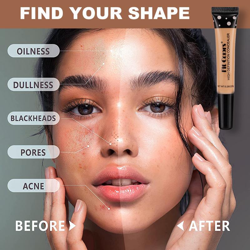 Full Cover Liquid Concealer 8 Color BB Cream Foundation Air Permeable Natural Brightening Makeup Eye Dark Circles Cream Cosmetic