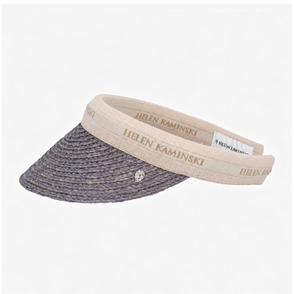 Cappello da sole con visiera Helen Kaminski Lintl Bianka 8 Lilla Naturale Logo