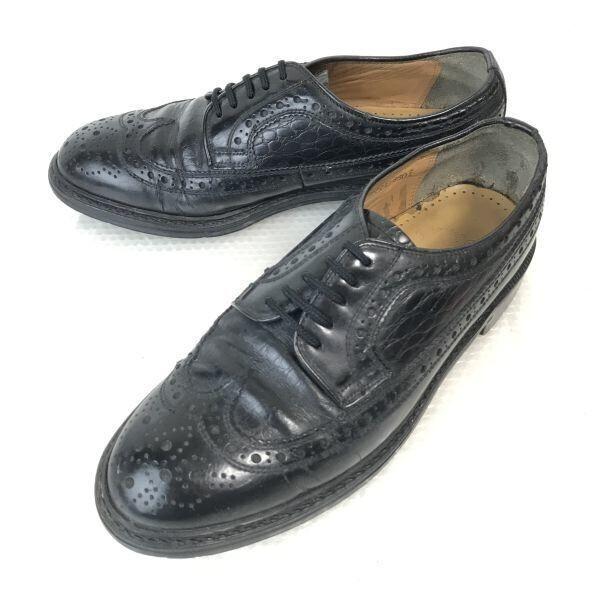 

REGAL Imperial Grade Goodyear Leather Wingtip Shoes 25.0E Black Dress Shoes(USED)