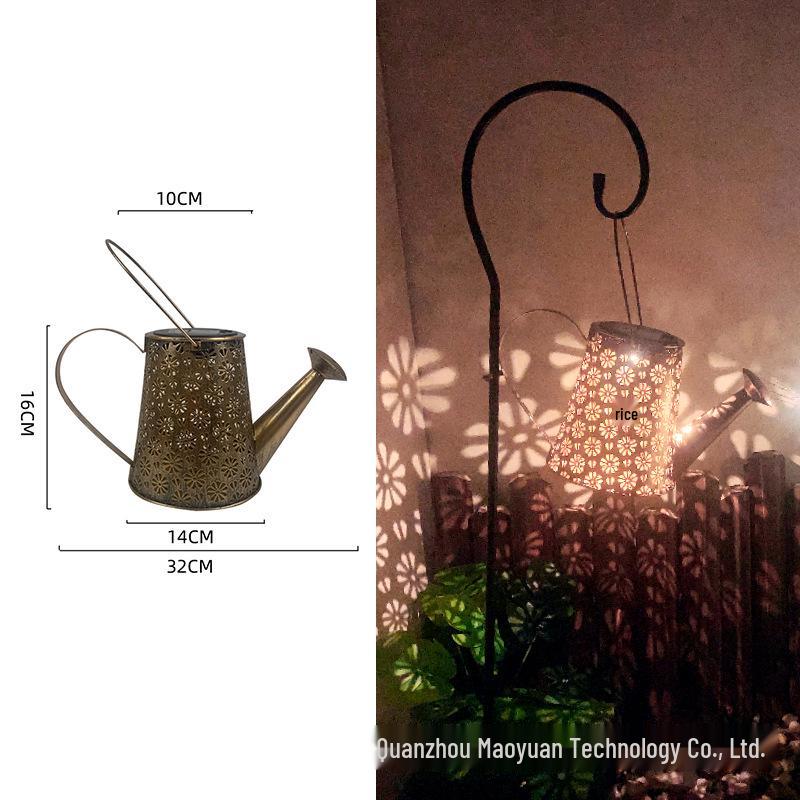 Solar-Powered Waterproof Hanging Garden Lantern with Light and Shadow Effect