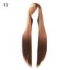 Moda Ragazze Donne Lunghe Cosplay Frangia Obliqua Dritto Parrucche Complete Estensioni Capelli