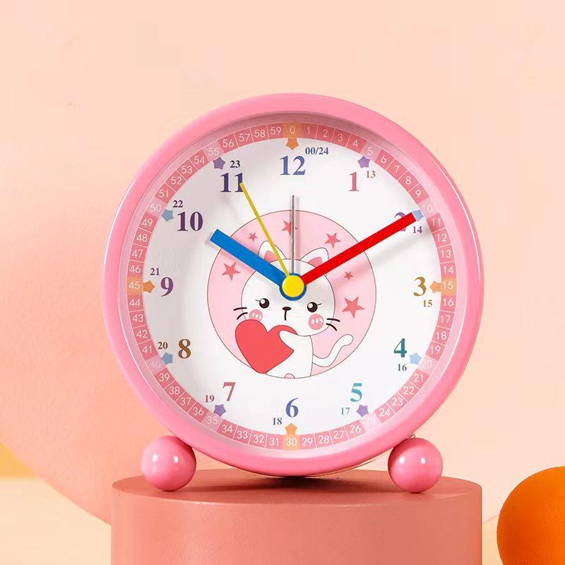 Early Childhood Alarm Clock for Students Special Children's Time Management for Boys and Girls To Go To School. Metal Bedside Mute Clock