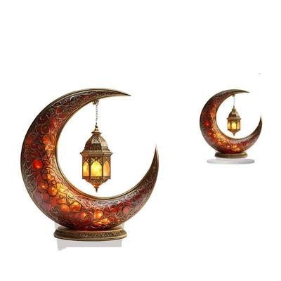 Dwuwymiarowa Akrylowa Ozdoba Zamku Półksiężyca Dekoracja Festiwalu Ramadan Eid Al-Fitr Mubarak Islamski Znak Stołowy Dekoracja Imprez Domowych