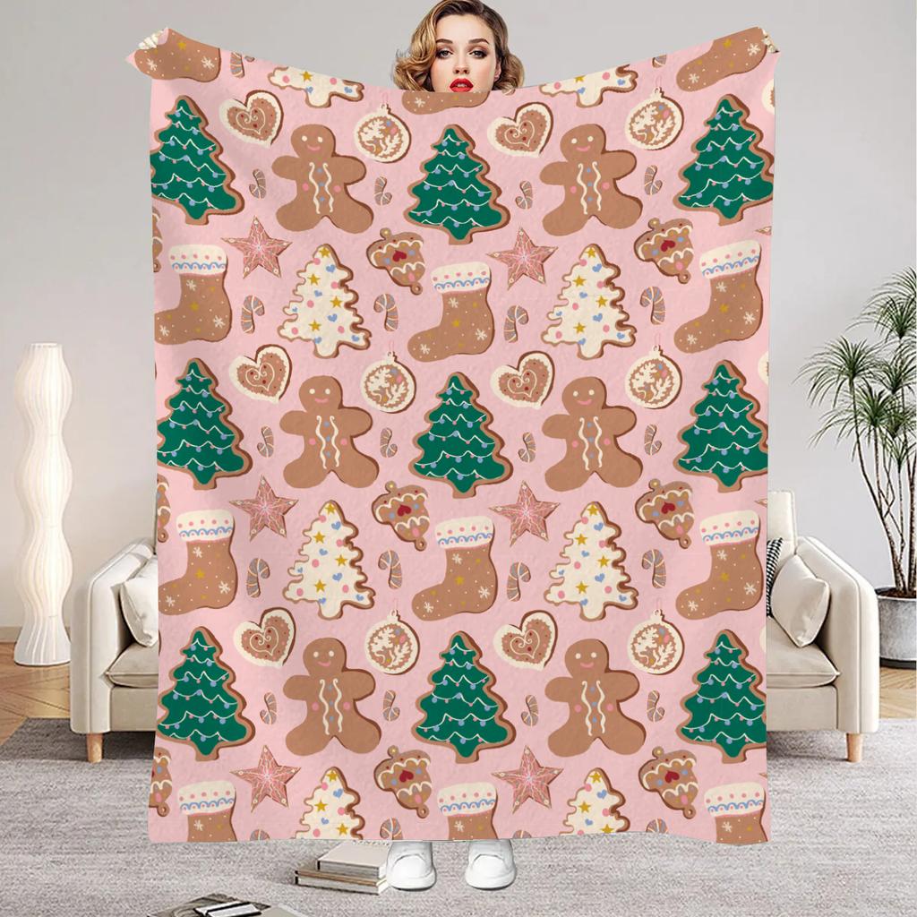 1PC Christmas Blanket Soft Baby Flannel Blanket For Home Bedroom Nap Leisure Blankets Birthday Christmas Gifts For Home Decor
