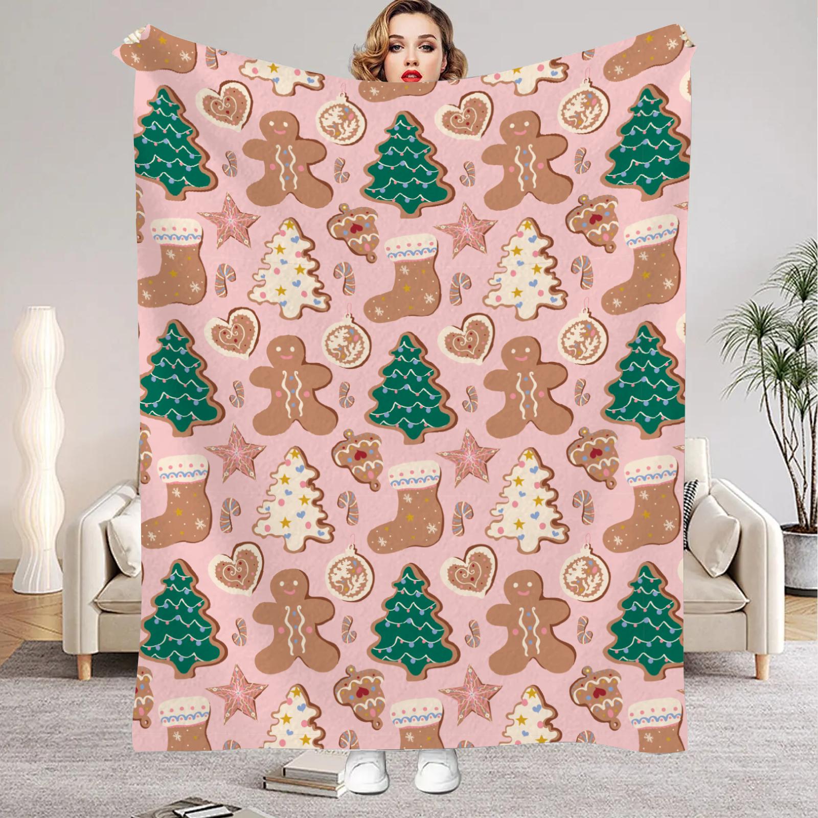 

1PC Christmas Blanket Soft Baby Flannel Blanket For Home Bedroom Nap Leisure Blankets Birthday Christmas Gifts For Home Decor 75x100cm
