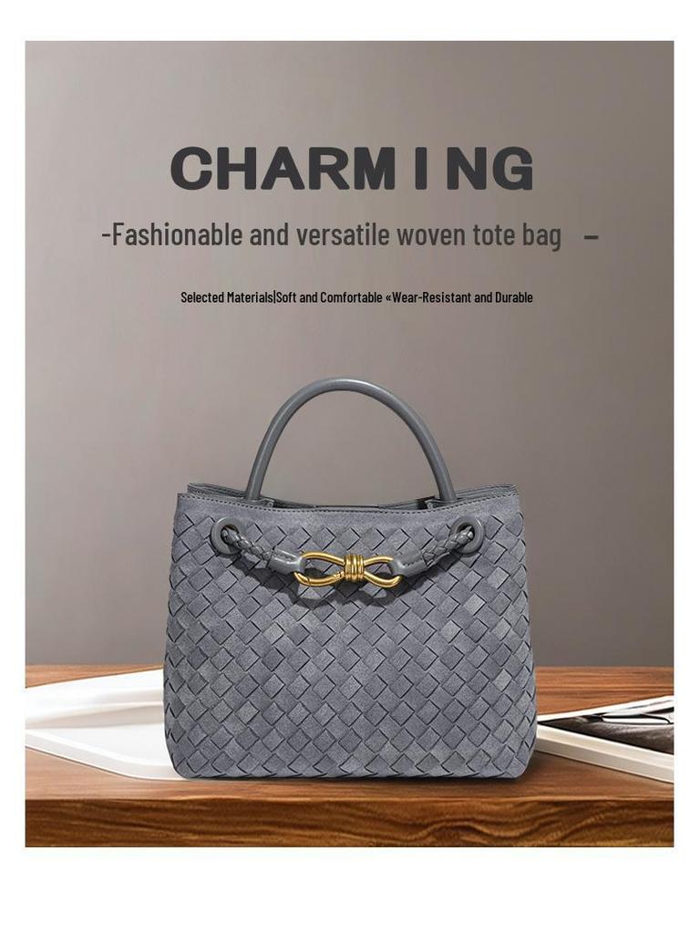 Evropská a americká retro matná ručně tkaná crossbody a taška přes rameno