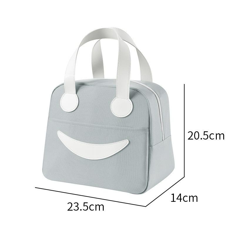 Large Capacity Corduroy Bento Bag for Work and School - Insulated and Portable with Strap