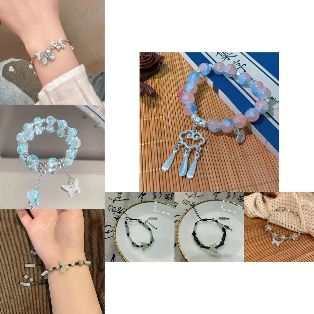Elegant New Chinese Style Butterfly Resin Bracelet Handmade Luxurious Design For Women