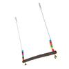 Chicken Swing Toy Suspensible Wooden Chicken Perch Pet Swing Toy with   Flat Bar