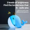 Novelty Narwhal Night Light Silicone Whale Nursery Lamp with 3 Dimming Levels Timing Touch Control Nightlight for Bedroom Decor