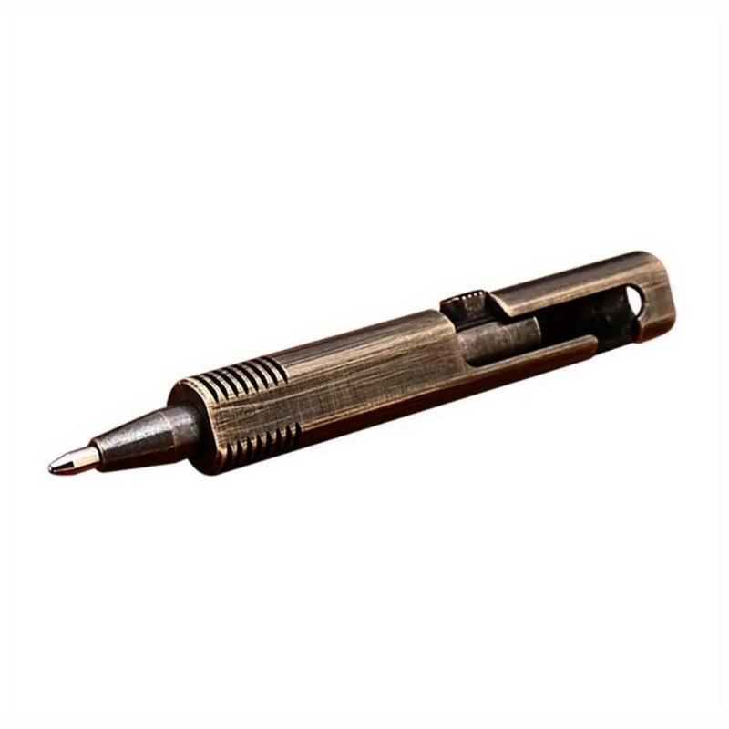 Brass Ballpoint Pen | Small Writing Pens for Men Women | Journal Pens Brass Short Ballpoint Pens for Journaling Brass
