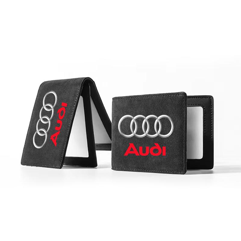 1Pcs Leather Credit Card Case Car Driving Documents Protective Case For Audi B5 B6 B7 B8 B9 A3 8P 8V 8L A5 A6 C6 C5 C7 4F A1 A7 A8 Q2 Q3 Q5 Q7 TT