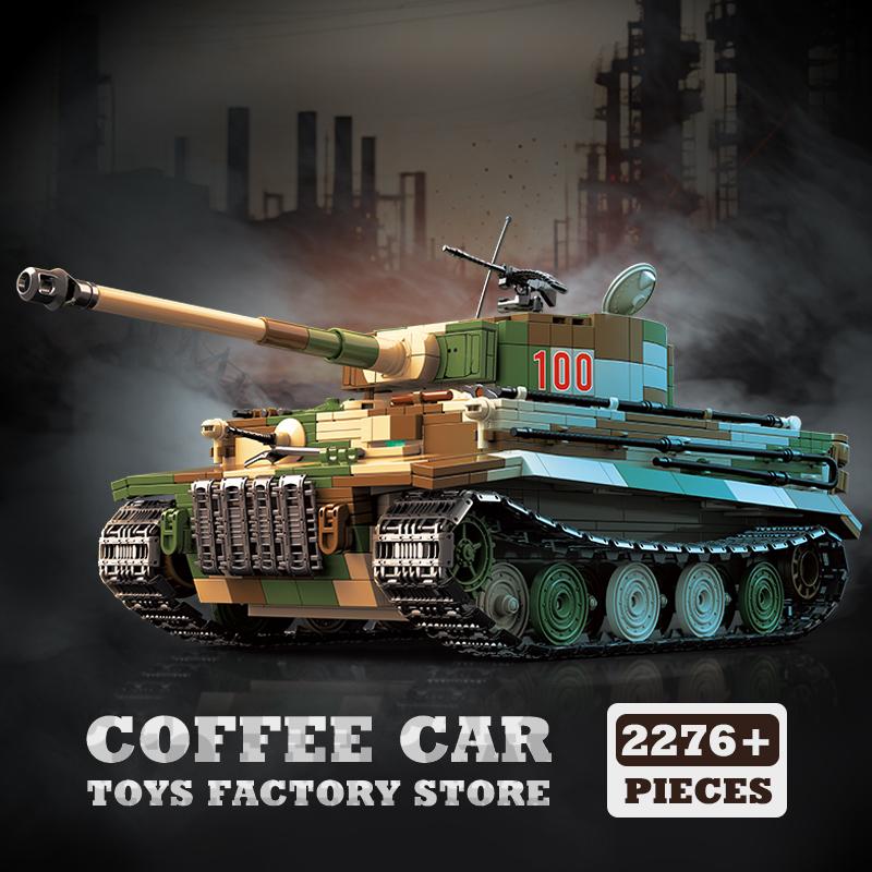 Professional Fishing Ww2 Classic Army Tank Bricks Moc Model Military War Armored Cars Building Blocks Educational Toys For Children Birthday Gift Diy