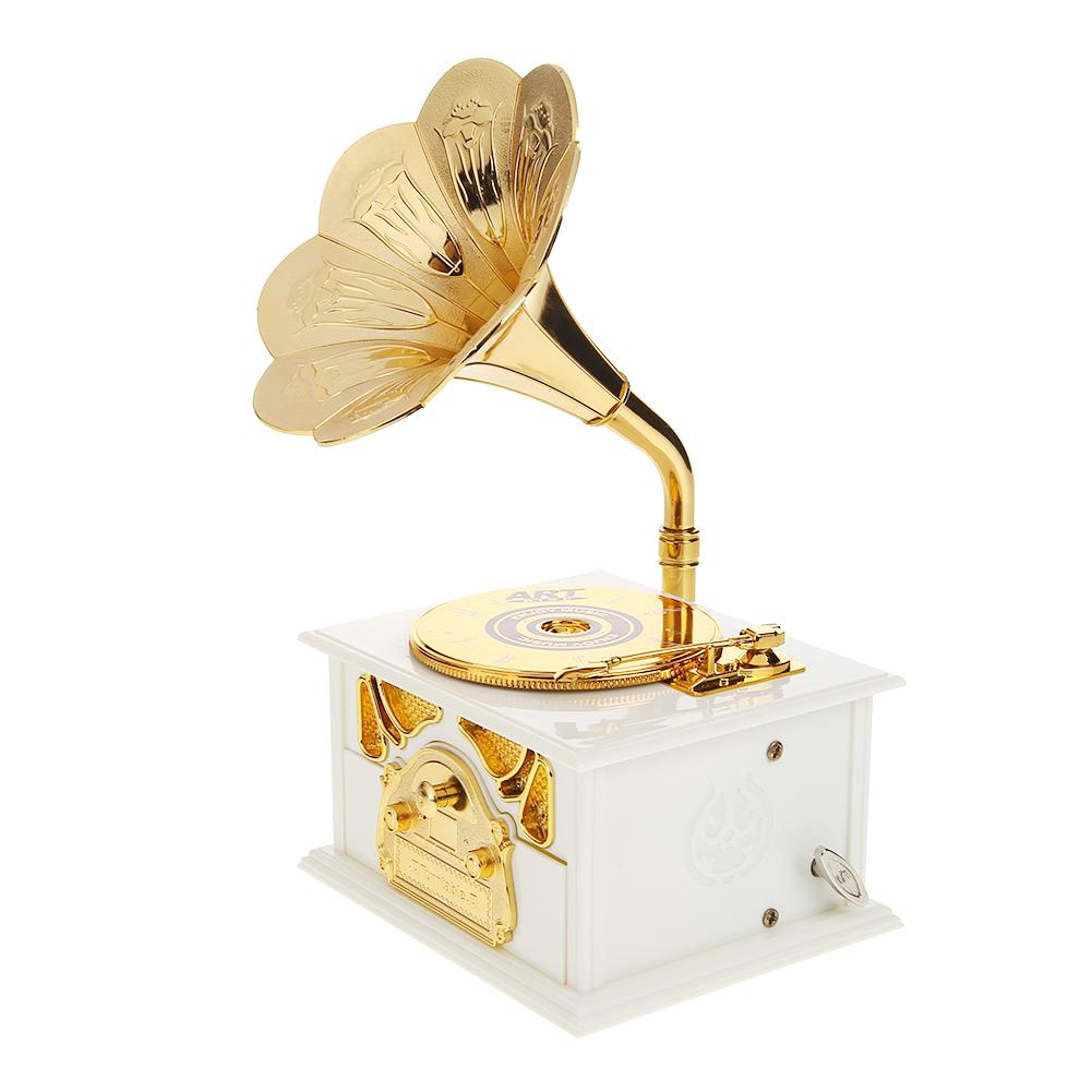 

Hand Crank Music Box Creative Retro Musical Box Exquisite Manual Classic Antique Wooden Eco-friendly for Friends Kids Boys Girls