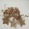 Boxed Wooden Christmas Snowflake Pendants: Laser-Engraved Hollow Ornaments