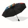 Stained Window Panel: Vibrant Artwork for Home DecorUmbrella, Portable 3-Fold Compact Umbrella for Men & Women Gift