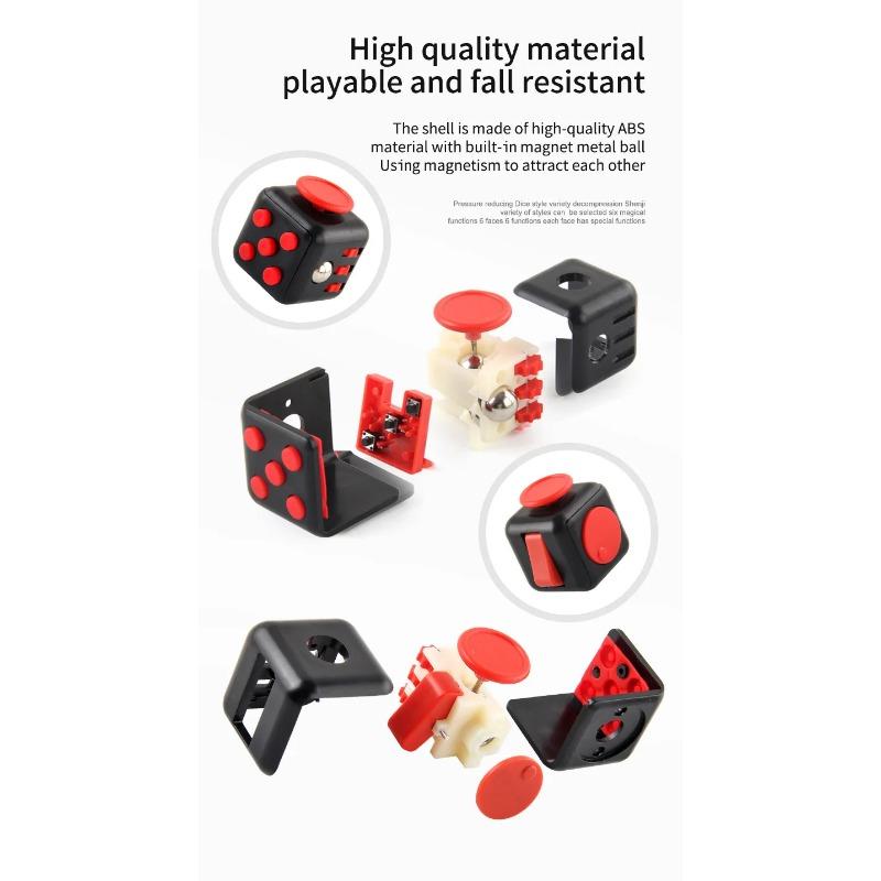 Fidget Cube & Hand Spinner - Antistress Sensory Toys for Autism, ADHD, Anxiety (Kids & Adults)