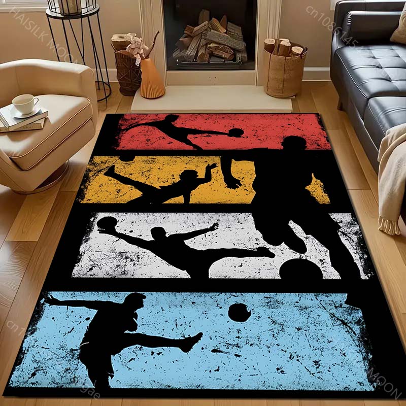 

Ковер с принтом футбольной стойки для удара для спальни, гостиной, прикроватный, под диван, напольный коврик, современный домашний декор, ковер для зонирования пространства 40x60cm (16x24in)
