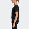 adidas T Shirts Women's Black Crew Neck Moderate Straight Fit DS8724