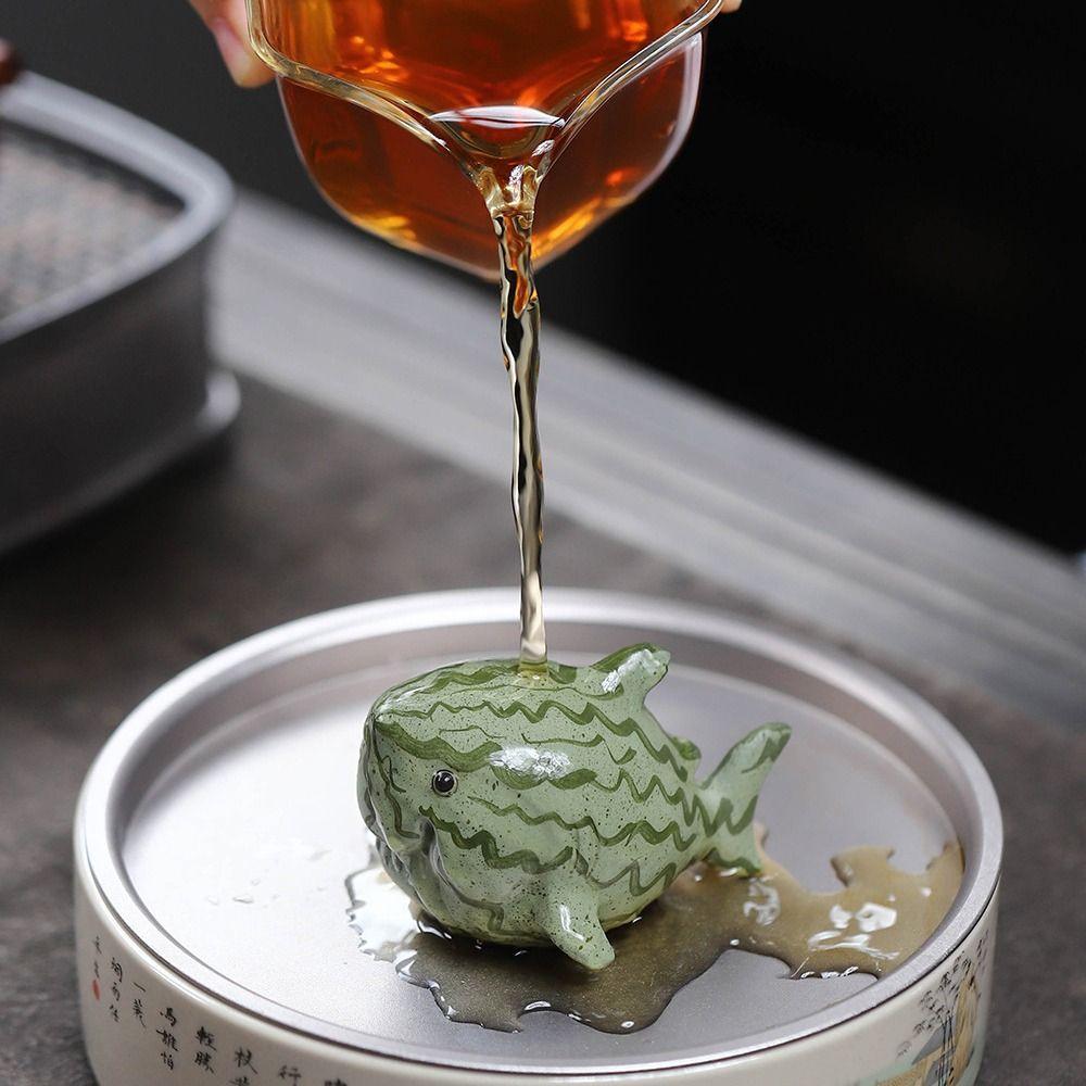 Purple Sand Tea Play Figurine Toy Handmade Miniatures Sculpture Crafts Tea Statue  Micro Landscapes