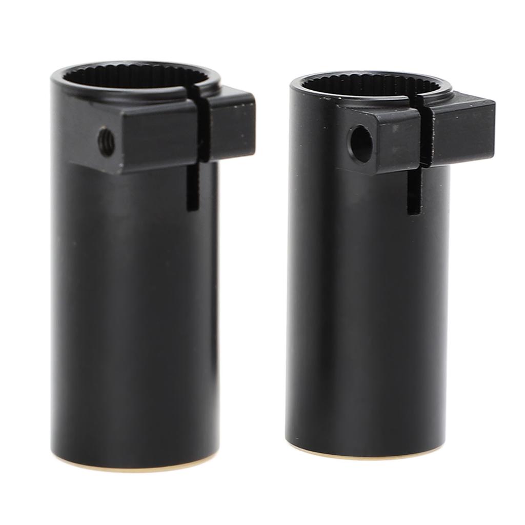 2pcs Rear Axle Sleeve Black Coating Brass Weight Increase Rear Axle Adapter for SCX10 II AR44