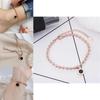 Fashionable Rose Gold Titanium Steel Women's Bracelet With Geometric Shapes