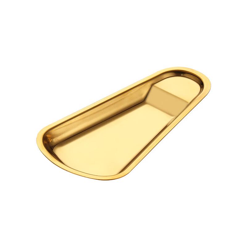 Zhishi Nordic Gold Stainless Steel Fan-Shaped Serving Tray