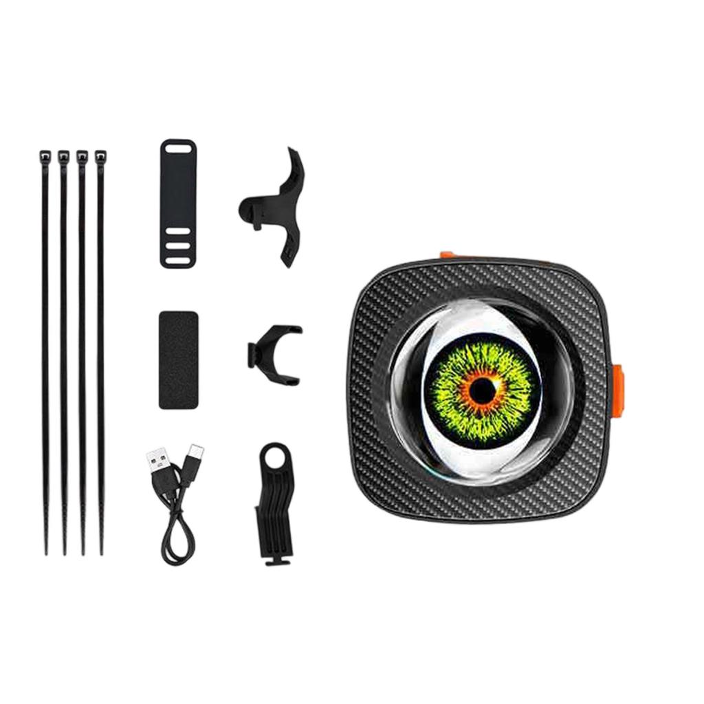 High Brightness Devil Eyes Bicycles Rear Light Programmable Bike Tail Lamp Dynamic LED Bicycles Tail Light Enduring