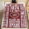 1 pièce Couverture en flanelle à motif du Heart of Midlothian Football Club Convient à toutes les saisons pour la décoration intérieure Chaleur et confort Cadeaux Cadeau de vacances