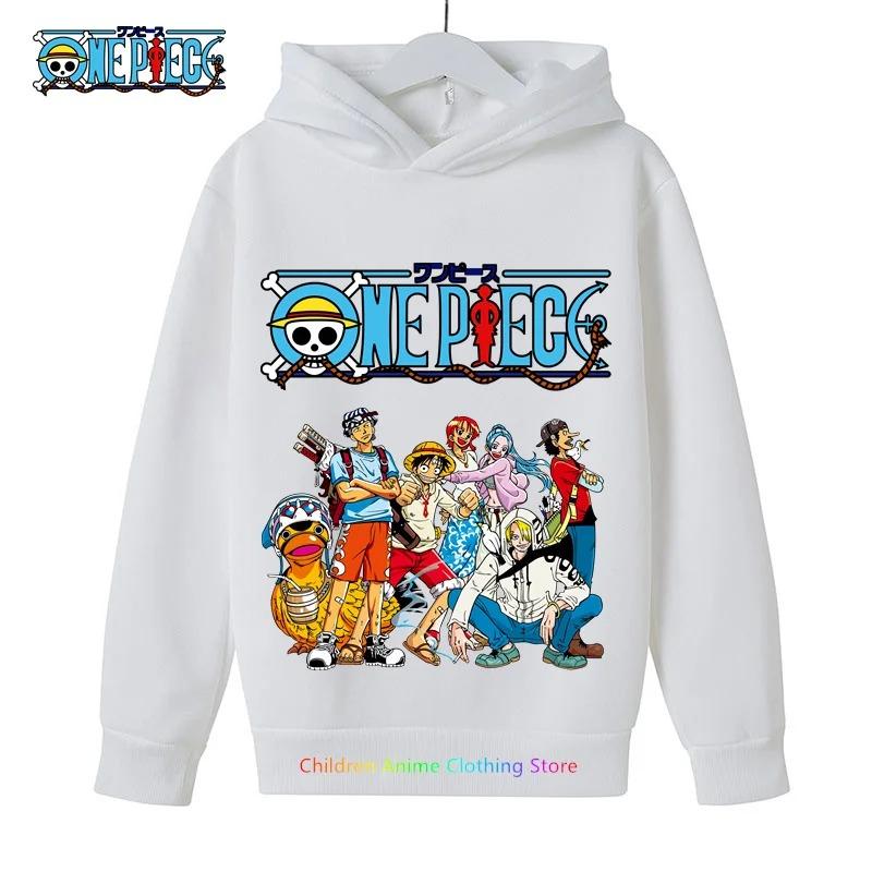 Anime Luffy Hoodie for Kids, One Piece Sweatshirt, Coat for Baby Boys and Girls, Warm Sweater, Autumn Clothing