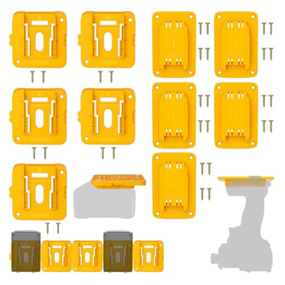 Gelbe Akku-Werkzeughalter Montierbare Werkzeughalter Für Garage Akku 10er-Pack Einfache Installation Perfekt Für Garagen