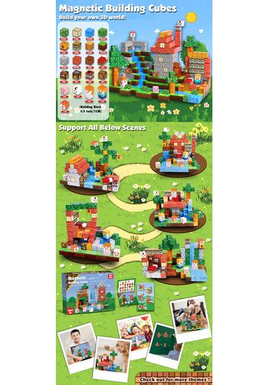 Magnetic Forest Building Blocks: Educational Toy Set for Children