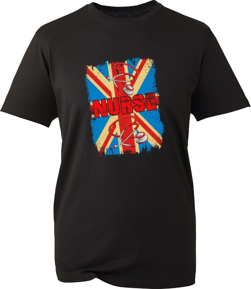 Nurse Day Tshirt British Flag Nursing Appreciation Medical Hospital Unisex Tee