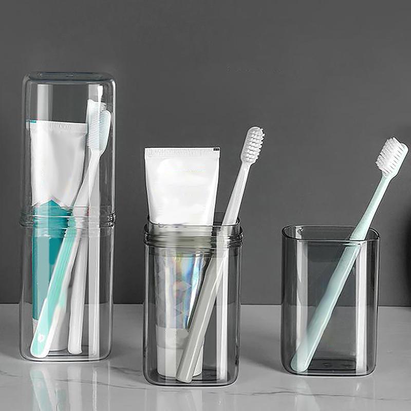 Toothbrush Storage Box Portable Mouthwash Cup Toothpaste Storage Box Toiletry Set Travel Supplies Portable Toothbrush Cup