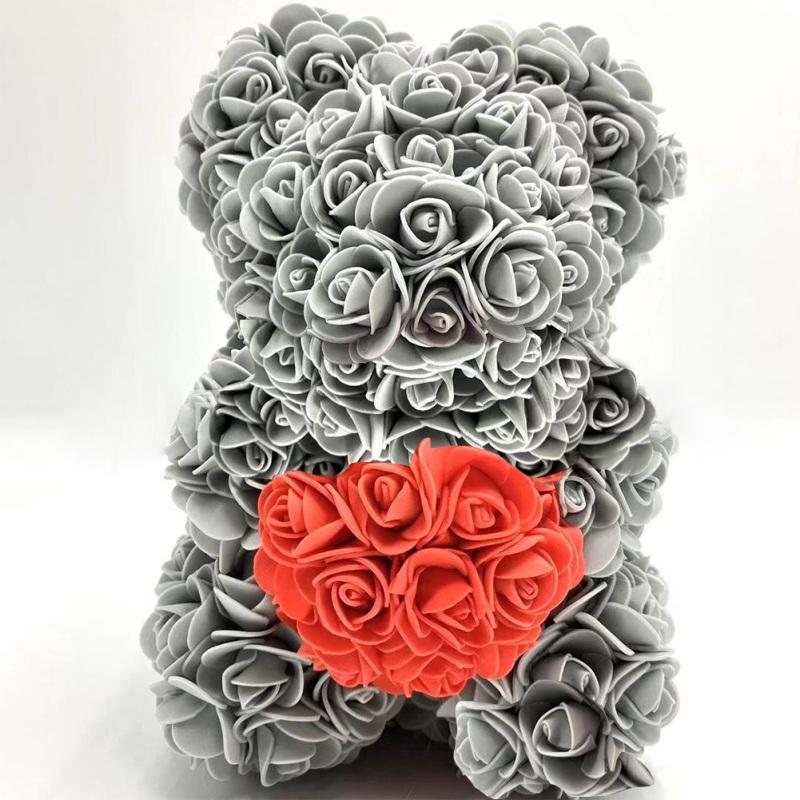 Kreative künstliche ewige Blume Valentinstag Liebe Rose Bär Weihnachtsgeschenk