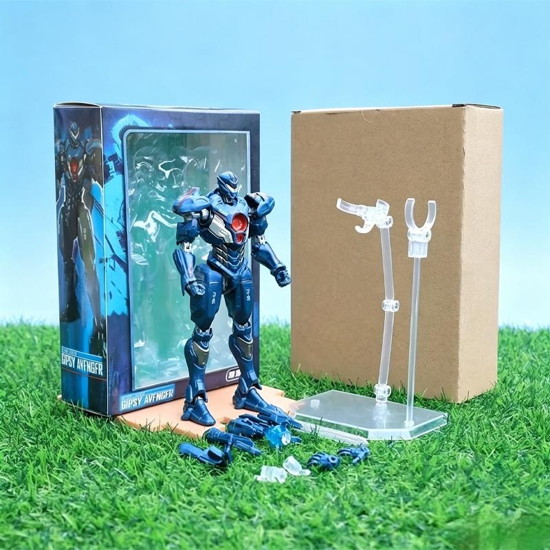 Pacific 2 Ensemble de Figurines Mecha Statue de Robot Articulé Modèle en PVC Ornement de Bureau Cadeau Hobby Pour Collectionneurs de Jouets Mecha de Science-Fiction