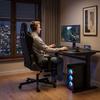 Ergonomic Gaming Chair, Massage, Reclining, 3D Armrests, Black