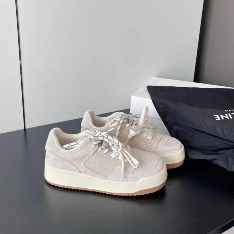 Leather Platform White Shoes Women's Autumn New Versatile Casual Board Shoes Student Sports Women's Shoes
